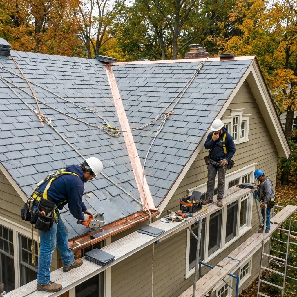 Professional roof installation