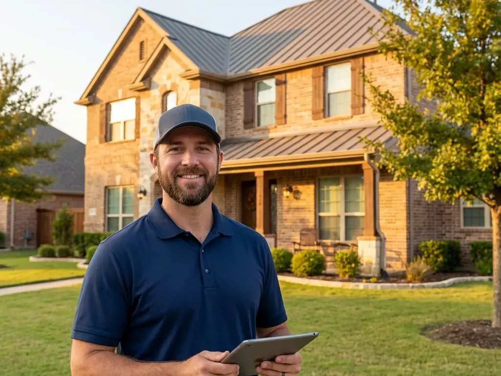 Professional roofer ready to inspect your home